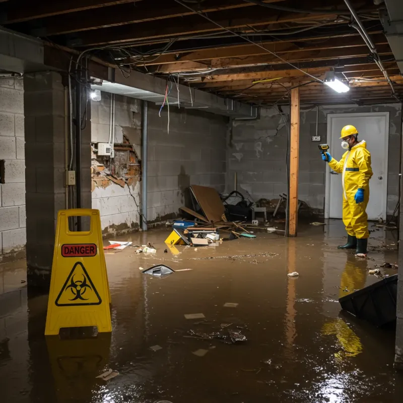 Flooded Basement Electrical Hazard in Chichester, NH Property